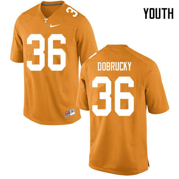 Youth #36 Tanner Dobrucky Tennessee Volunteers College Football Jerseys Sale-Orange - Click Image to Close